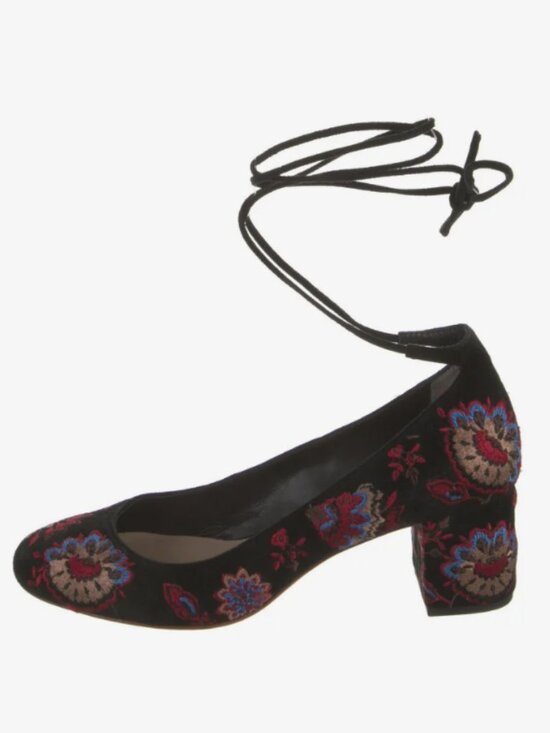 Loeffler Randall Shoes - Loeffler Randall Embroidered Lace Up 2 1/2 inch heels